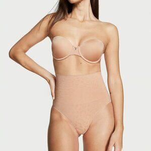 NWT $35 Victoria's Secret High-Waist Seamless Brief Panty Beige Nude Shapewear